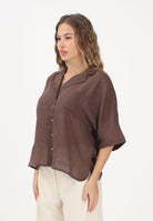 ONLY Camicia a manica corta marrone da donna 15314215 CHMA ONLY 