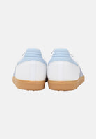 ADIDAS ORIGINALS Sneakers SAMBA OG bianche e celesti per uomo e donna JQ2019 . ADIDAS ORIGINALS 