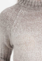 SIMONA CORSELLINI Maglioncino girocollo da donna in filato sfumato grigio e beige con fili lurex A25CPMGO0401-C00194 V0703 SIMONA CORSELLINI 