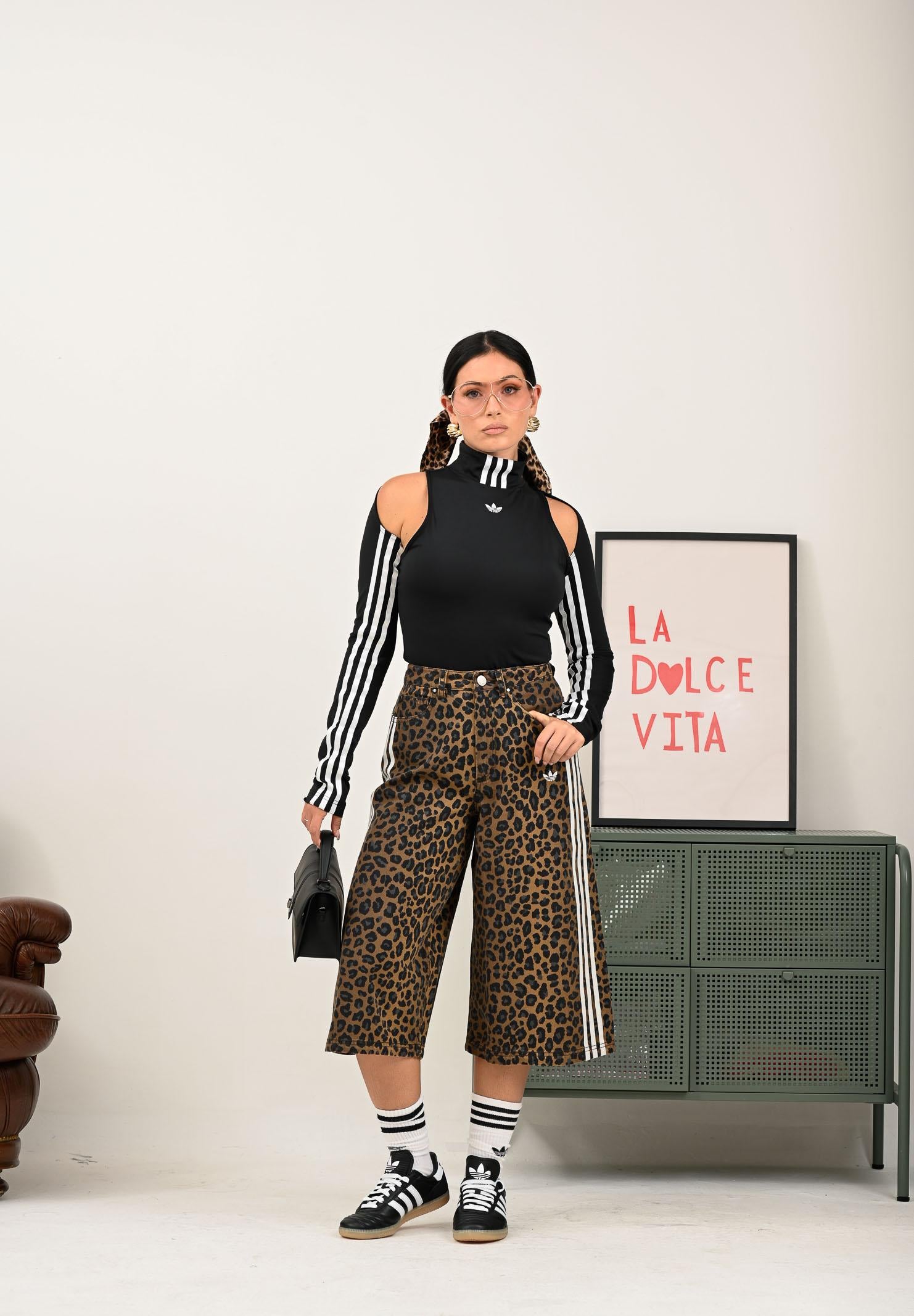 ADIDAS ORIGINALS Body a compressione 2 in 1 nero da donna JW0119  ADIDAS ORIGINALS 