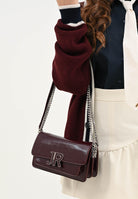 RICHMOND Borsa a tracolla bordeaux da donna con placca JR RWA25227BO WIBU RICHMOND 