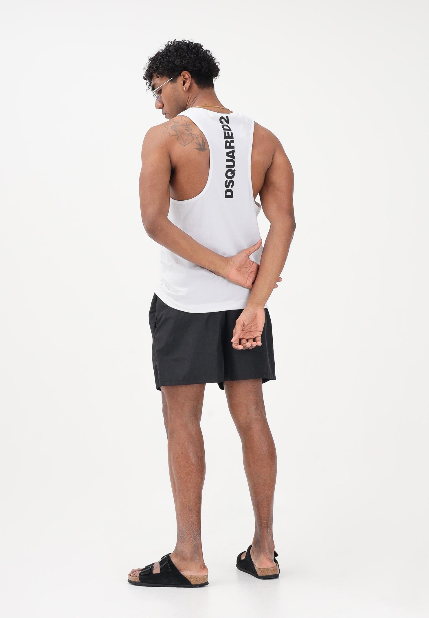 DSQUARED2 Canotta bianca da uomo con logo sul retro D9D446190 110 DSQUARED2 