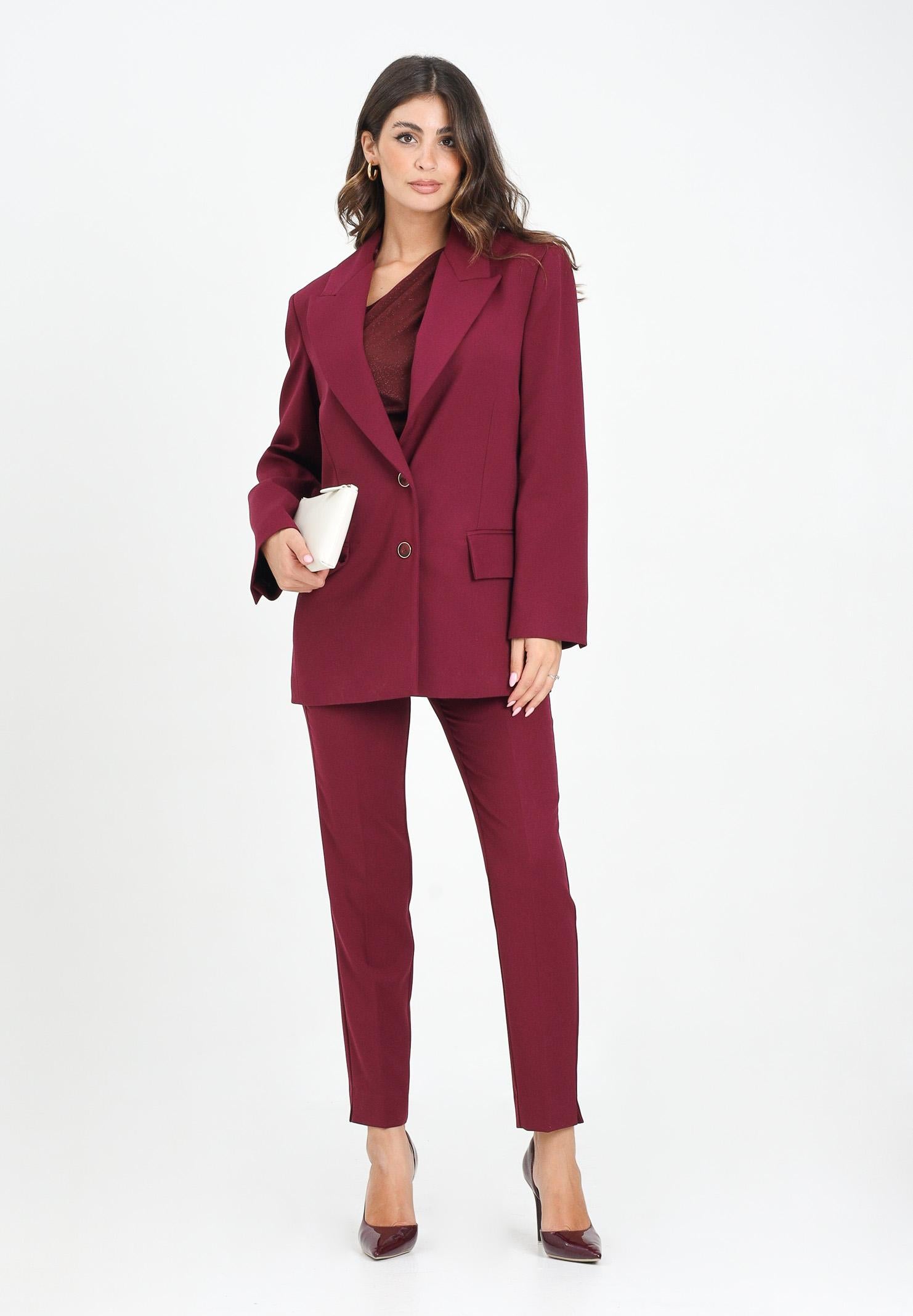 SIMONA CORSELLINI Pantalone elegante bordeaux da donna A25CPPA02804-C00023 V0741 SIMONA CORSELLINI 