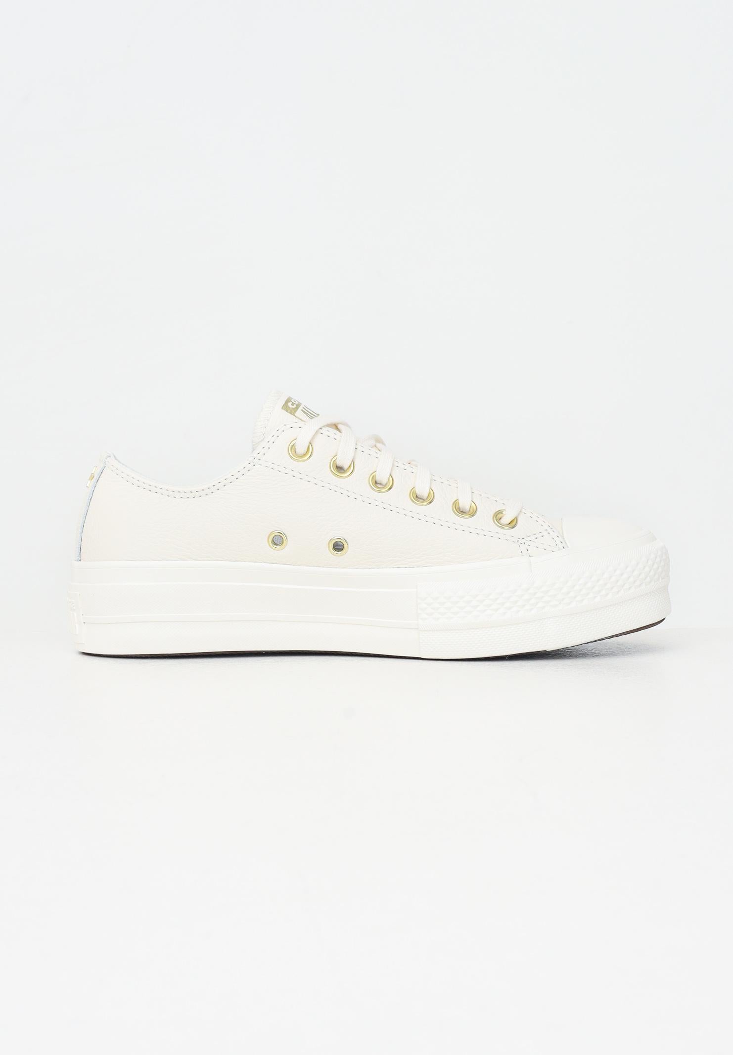 CONVERSE Sneakers CHUCK TAYLOR ALL STAR LIFT PLATFORM GOLD panna da donna A12765C . CONVERSE 