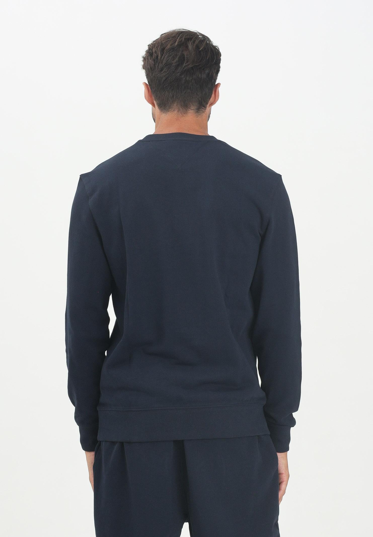 TOMMY HILFIGER Felpa girocollo blu da uomo con logo MW0MW39376DW5  TOMMY HILFIGER 