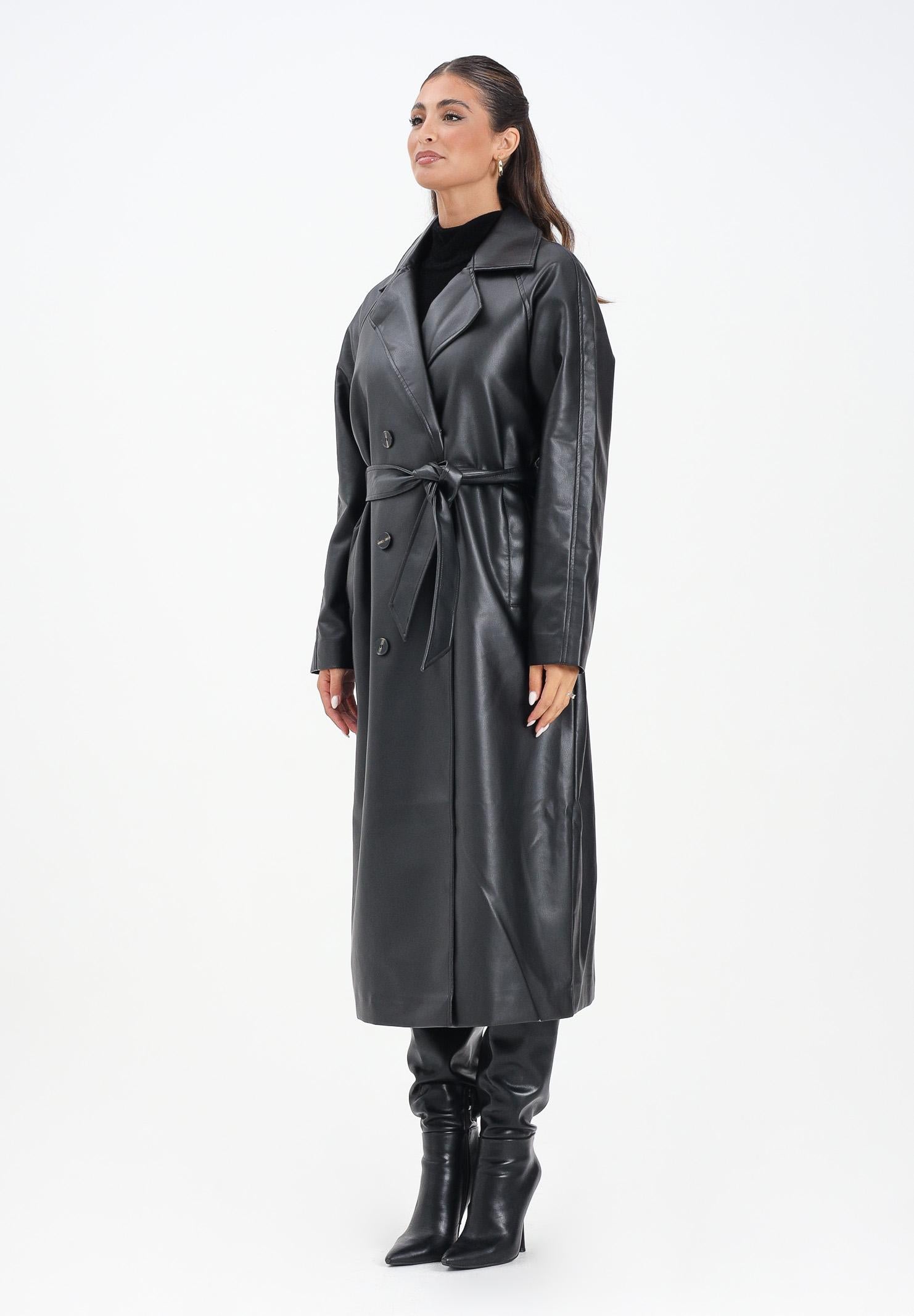 ONLY Trench in eco-pelle nero da donna 15349543 Black ONLY 