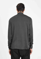 I'M BRIAN Camicia a manica lunga nera da uomo con fantasia geometrica CA3430 0028 I'M BRIAN 