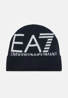 EA7 Berretto di lana blu da uomo con logo 7X000006AF11994 MB038 EA7 