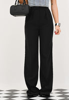 ELISABETTA FRANCHI Pantalone elegante nero da donna con dettagli smoking PA12656E2 110 ELISABETTA FRANCHI 
