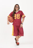 GCDS Shorts bordeaux per donna, ragazzi e bambini con logo C1BJQL710J338 468Y GCDS 