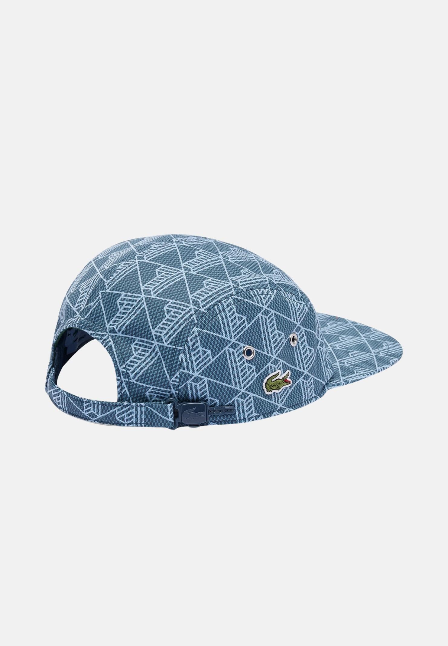 LACOSTE Cappello con visiera blu per uomo e donna caratterizzato da stampa monogram RK0763 HGI LACOSTE 