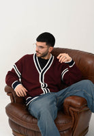 GCDS Cardigan College bordeaux per uomo e donna B2EM1800KI3 49 GCDS 