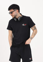 TOMMY JEANS T-shirt a manica corta nera da uomo con logo frontale DM0DM22538 BDS TOMMY JEANS 