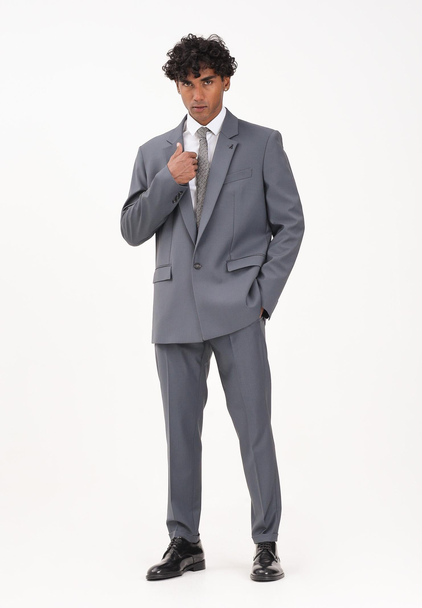 PATRIZIA PEPE Pantalone elegante grigio scuro da uomo 5PA429A1WK S754 PATRIZIA PEPE 