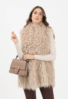 MEHRAN Pelliccia smanicata reversibile beige da donna 25290CRE CRE MEHRAN 