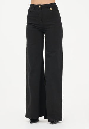 ELISABETTA FRANCHI Jeans a palazzo nero da donna PJ23N61E2 110 ELISABETTA FRANCHI 