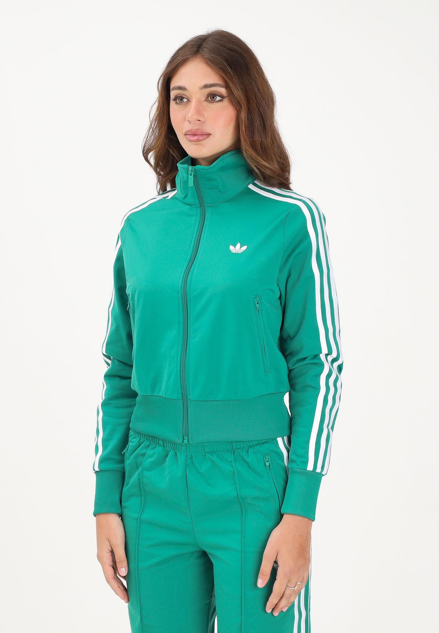 ADIDAS ORIGINALS Felpa con zip FIREBIRD CLASSIC verde da donna KD1333 . ADIDAS ORIGINALS 