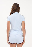 ADIDAS ORIGINALS Polo a manica corta 3 Stripes celeste da donna KD3698 . ADIDAS ORIGINALS 