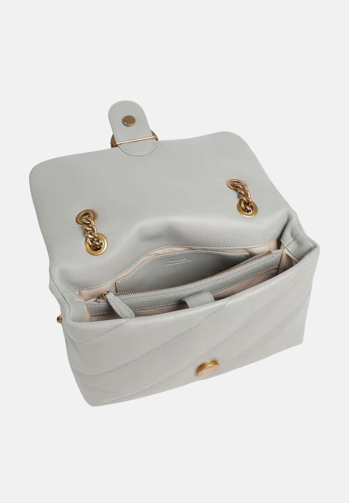 PINKO Borsa a tracolla Classic Love Bag Puff grigio perla da donna 100038A0F2 K32Q PINKO 