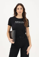 ARMANI EXCHANGE T-shirt a manica corta nera da donna con logo XW002345AF10356 UC001 ARMANI EXCHANGE 