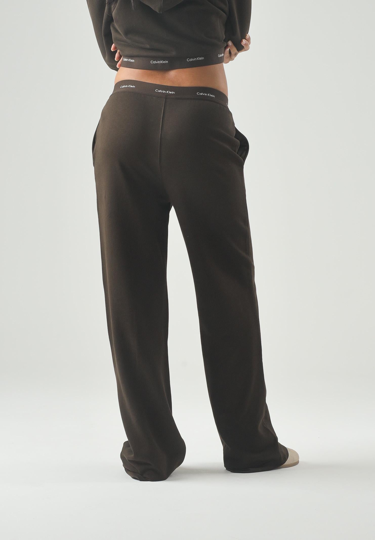 CALVIN KLEIN JEANS Pantaloni Logo Waistband Wide Leg Joggers dark coffee marrone, colore basico marrone, donna. LV047G253G TO2 CALVIN KLEIN JEANS 