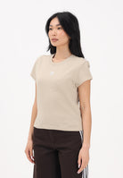 ADIDAS ORIGINALS T-shirt a manica corta Essentials beige da donna KD1352 . ADIDAS ORIGINALS 