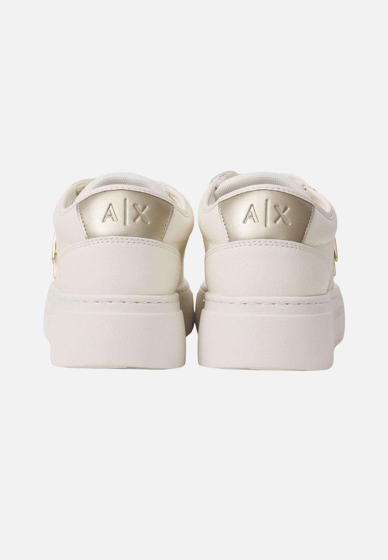 ARMANI EXCHANGE Sneakers panna e oro da donna con logo XW002224AF21429 MZ128 ARMANI EXCHANGE 