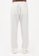 I'M BRIAN Pantalone in lino bianco da uomo PA3702 002 I'M BRIAN 