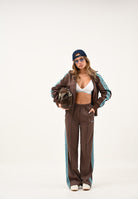 ADIDAS ORIGINALS Felpa con zip Tailored marrone da donna JX5311  ADIDAS ORIGINALS 