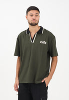 GCDS Polo a manica corta verde militare da uomo con Logo Lounge B2EM2500JJ6 88 GCDS 