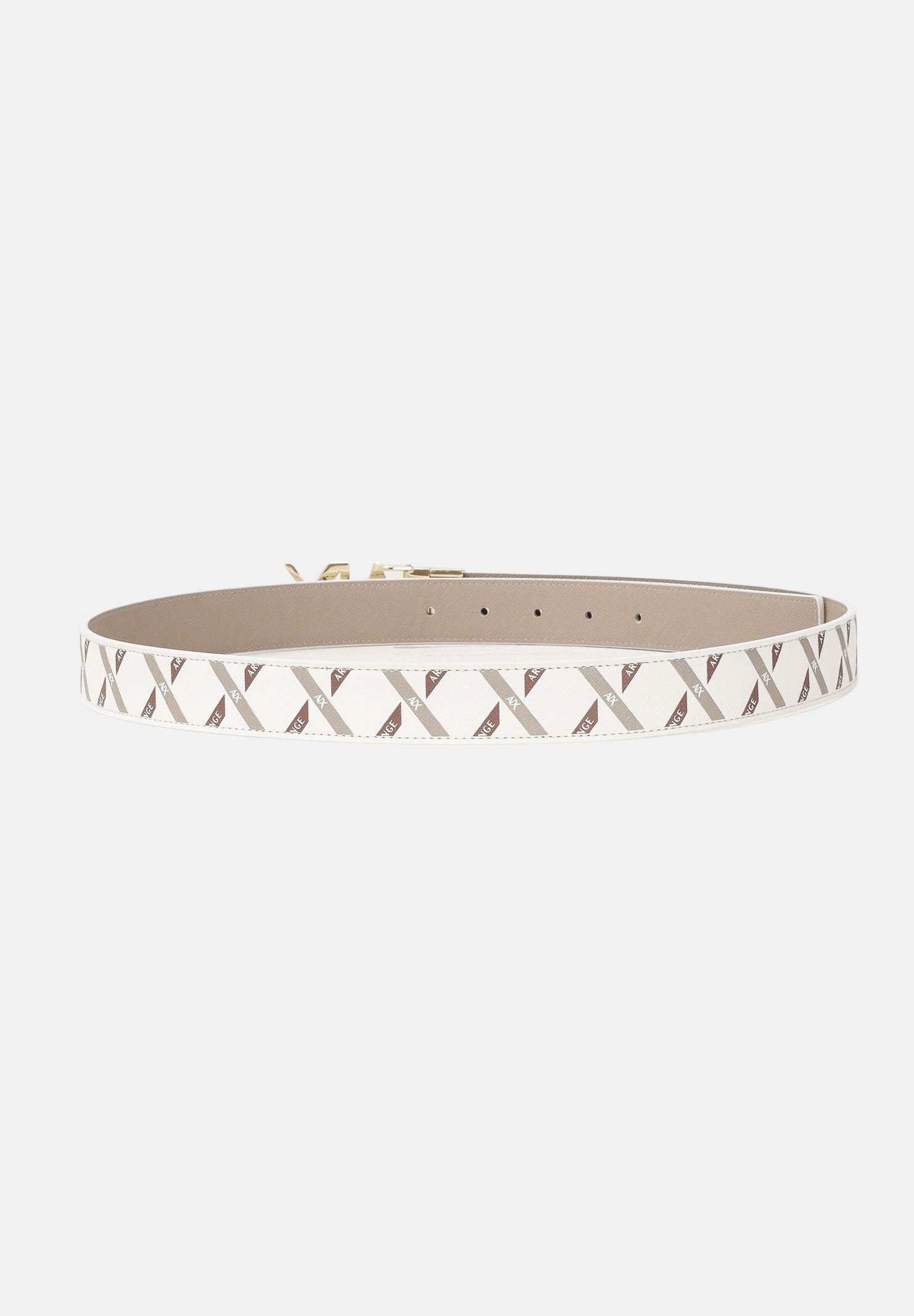 ARMANI EXCHANGE Cintura reversibile bianca e beige da donna XW001203AF17155 M1245 ARMANI EXCHANGE 
