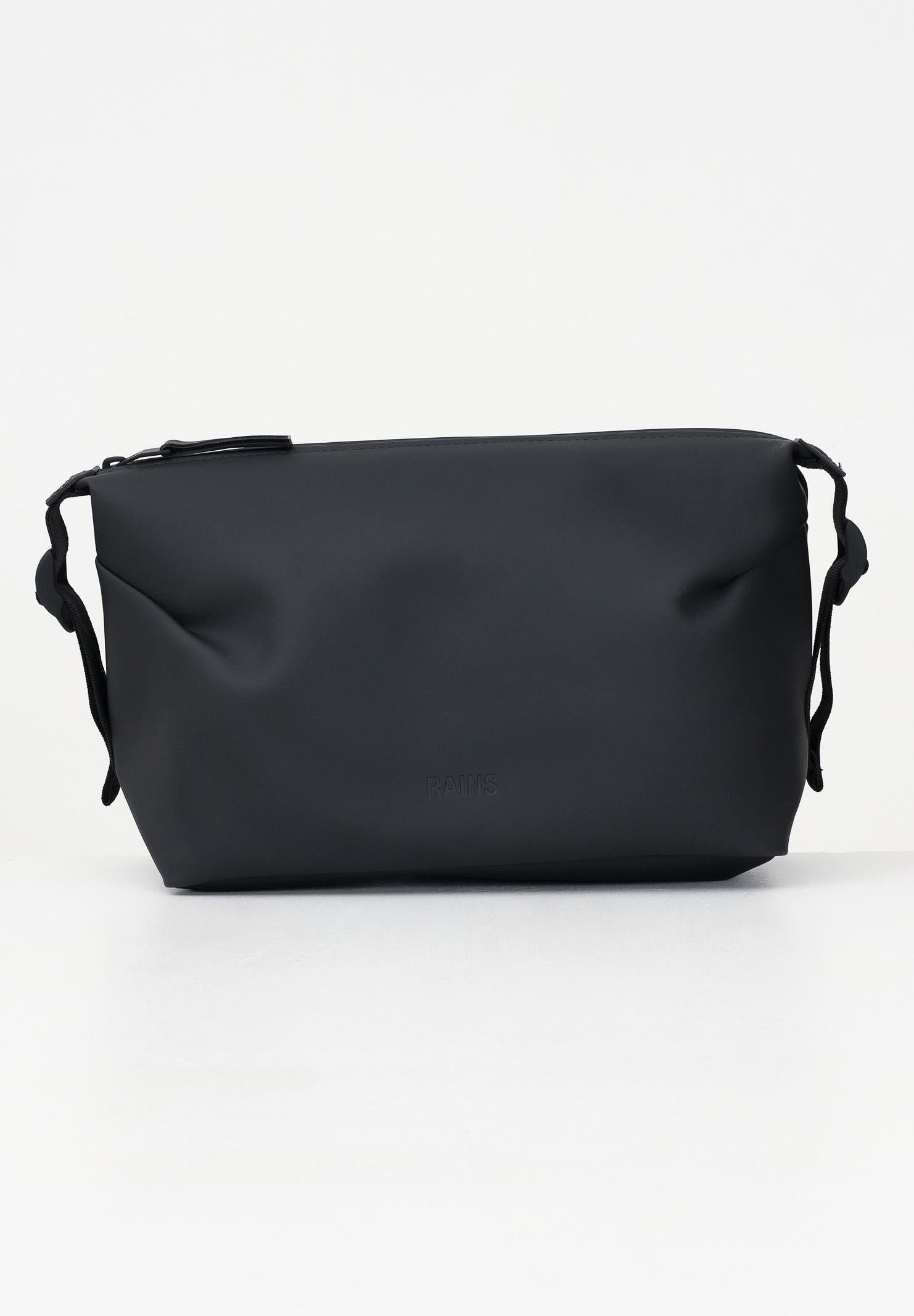 RAINS Pochette Hilo Nera: Borsa da Toilette Impermeabile Uomo Donna