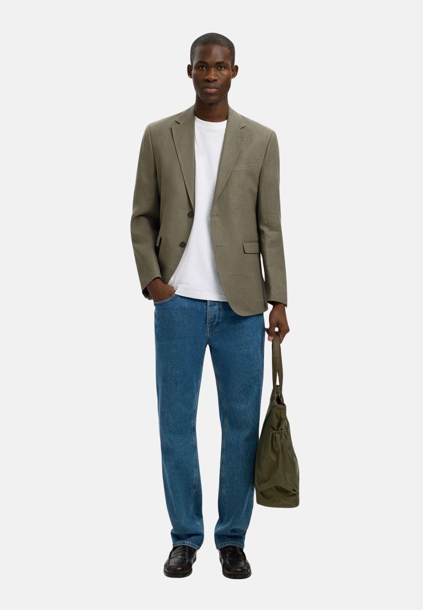 SELECTED HOMME Giacca monopetto verde oliva da uomo 16100654 OLGR SELECTED HOMME 