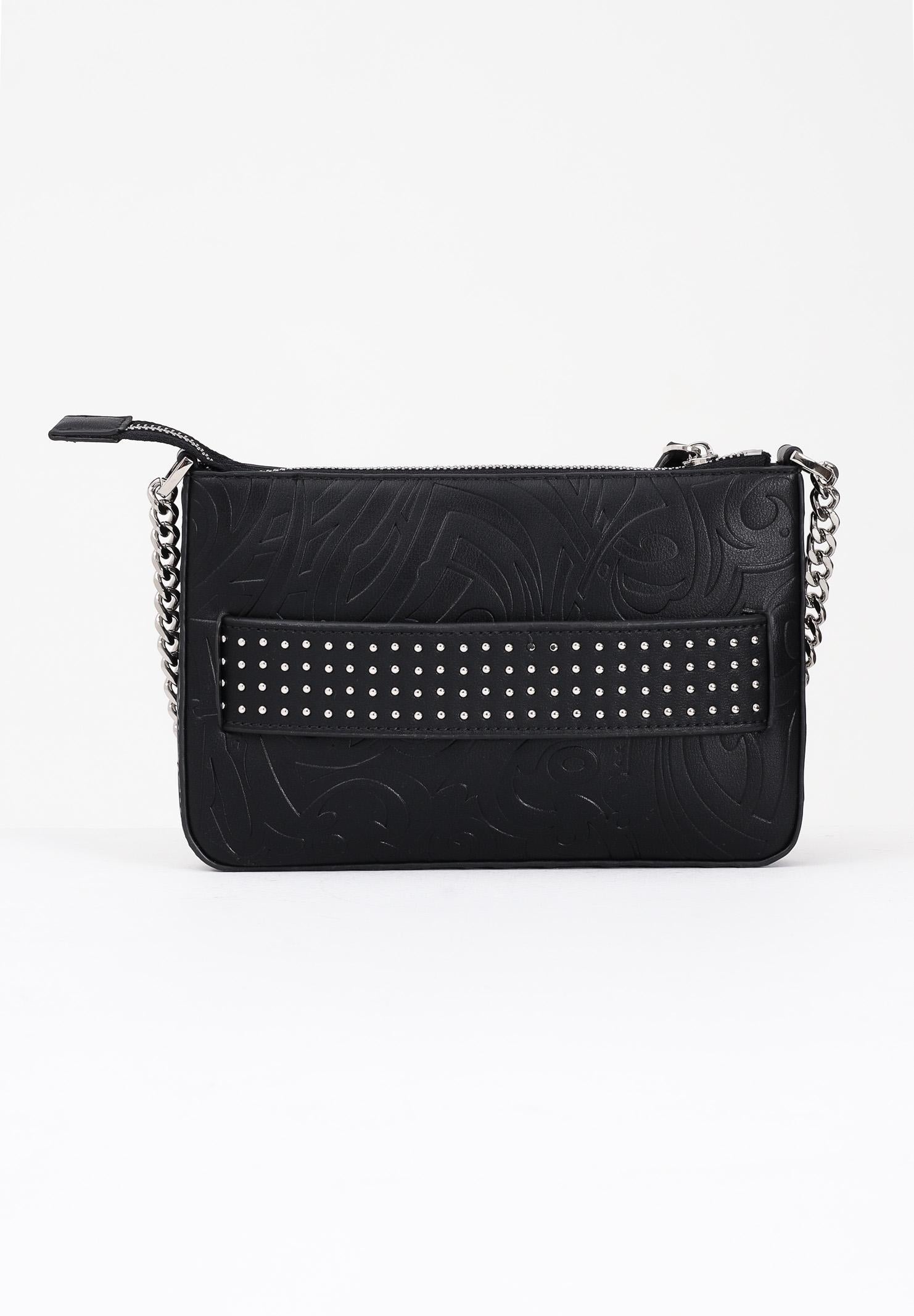 RICHMOND Borsa a spalla nera da donna con logo e borchie RWA25190BO BL RICHMOND 