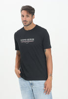 TOMMY HILFIGER T-shirt a manica corta nera da uomo con logo MW0MW40324BDS  TOMMY HILFIGER 
