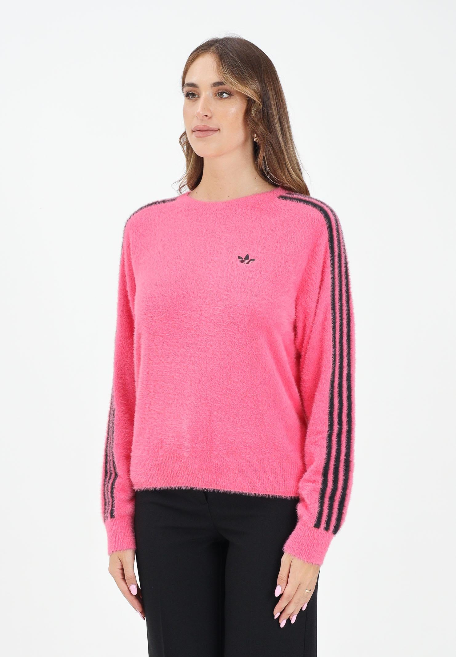ADIDAS ORIGINALS Maglioncino girocollo Adicolor Holiday Knit fucsia da donna JX7811  ADIDAS ORIGINALS 