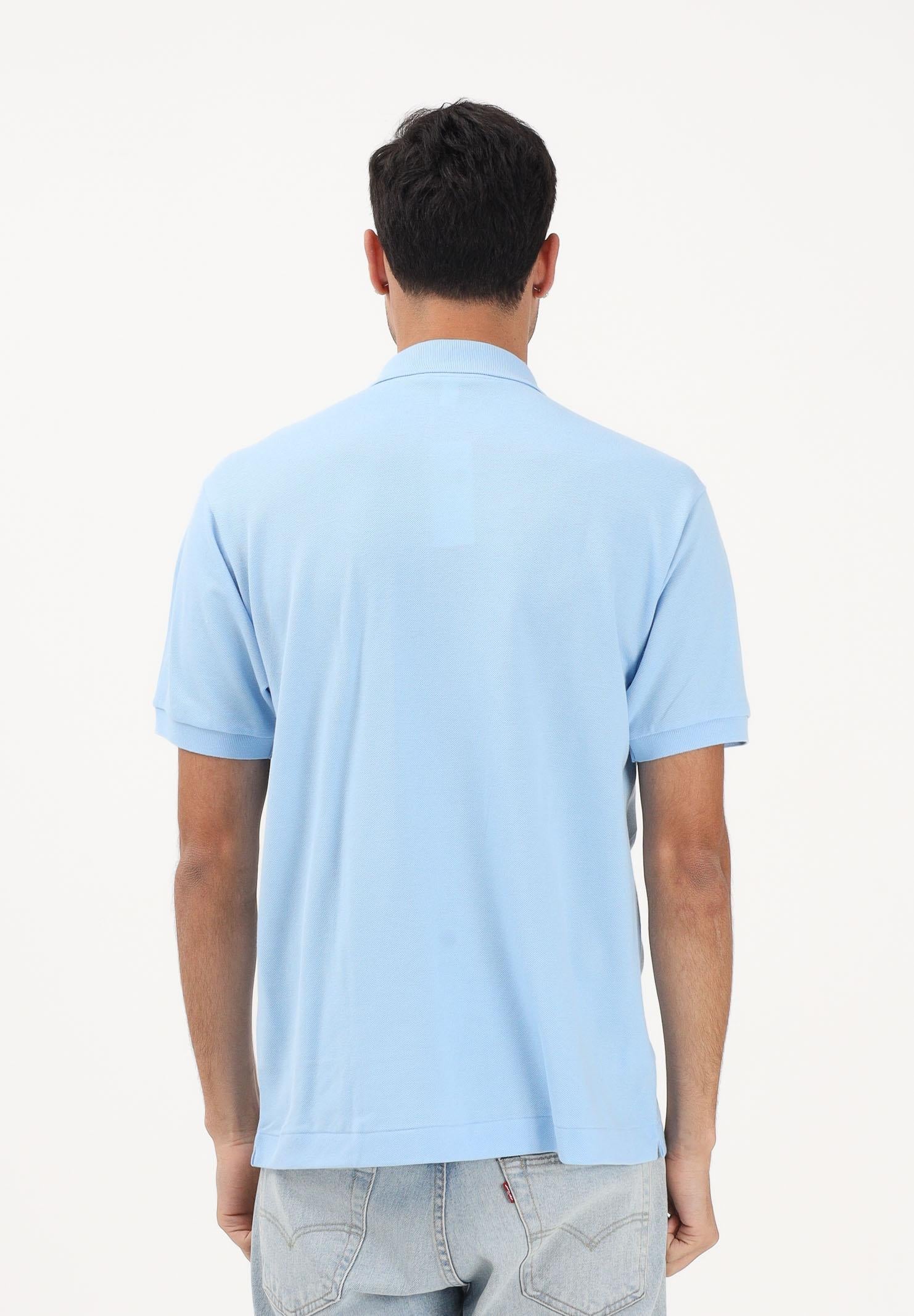 LACOSTE Polo a manica corta azzurra per uomo e donna con patch logo coccodirllo 1212 HBP LACOSTE 
