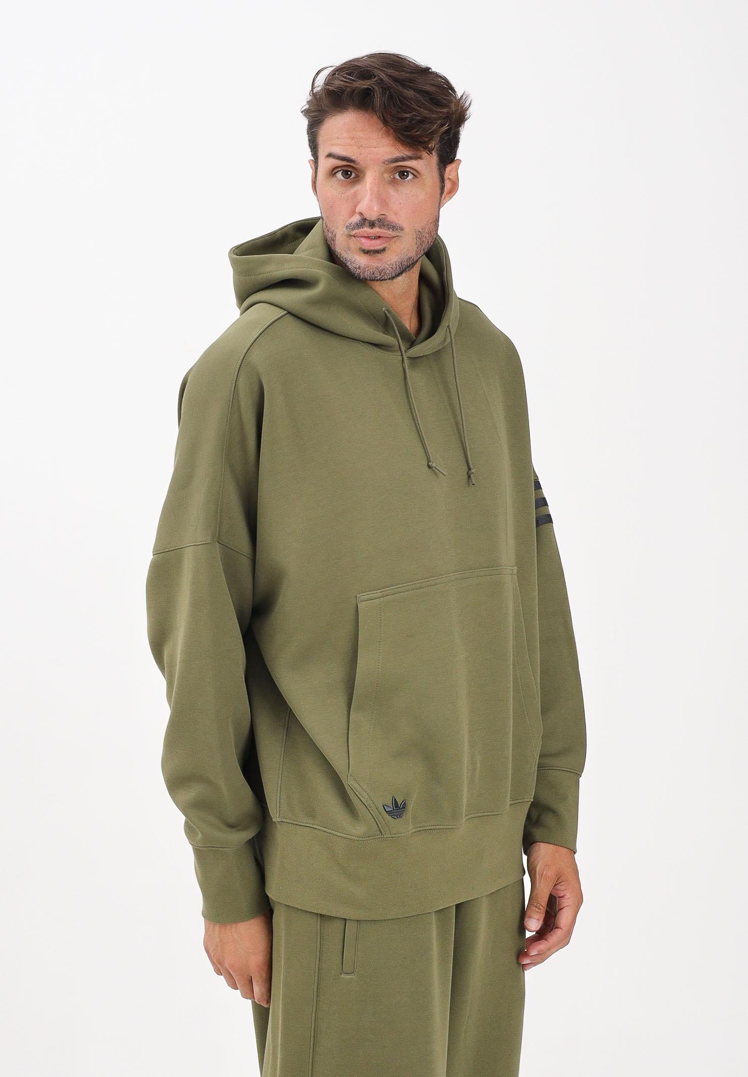 ADIDAS ORIGINALS Felpa con cappuccio Neuclassics verde pisello da uomo HZ3739  ADIDAS ORIGINALS 