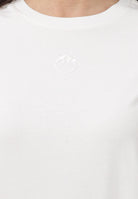 PINKO T-shirt a manica corta bianca da donna con ricamo logo Love Birds 100355A339 Z05 PINKO 