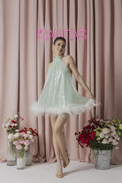 SANTAS Abito corto CUPCAKES verde menta da donna PV25016 VERDE SANTAS 