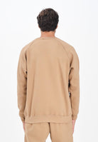 ADIDAS ORIGINALS Felpa girocollo Trefoil Essentials Crew beige da uomo JX2723  ADIDAS ORIGINALS 