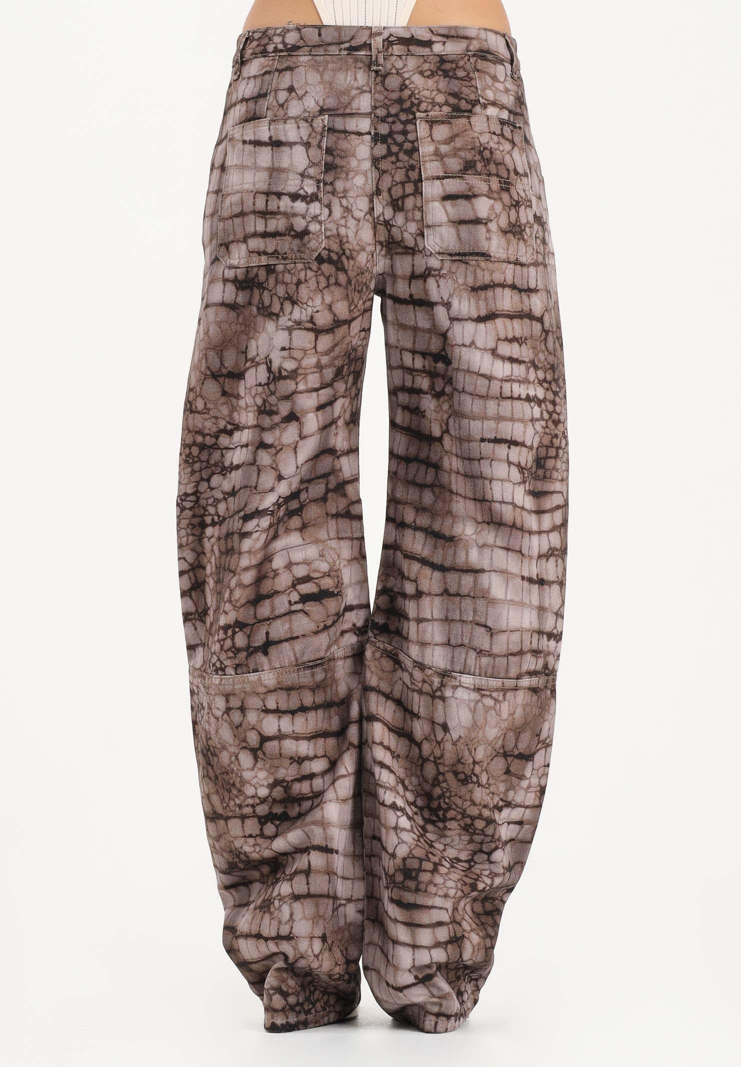 ELISABETTA FRANCHI Jeans cacao da donna con stampa alligatore PJ31D61E2 644 ELISABETTA FRANCHI 