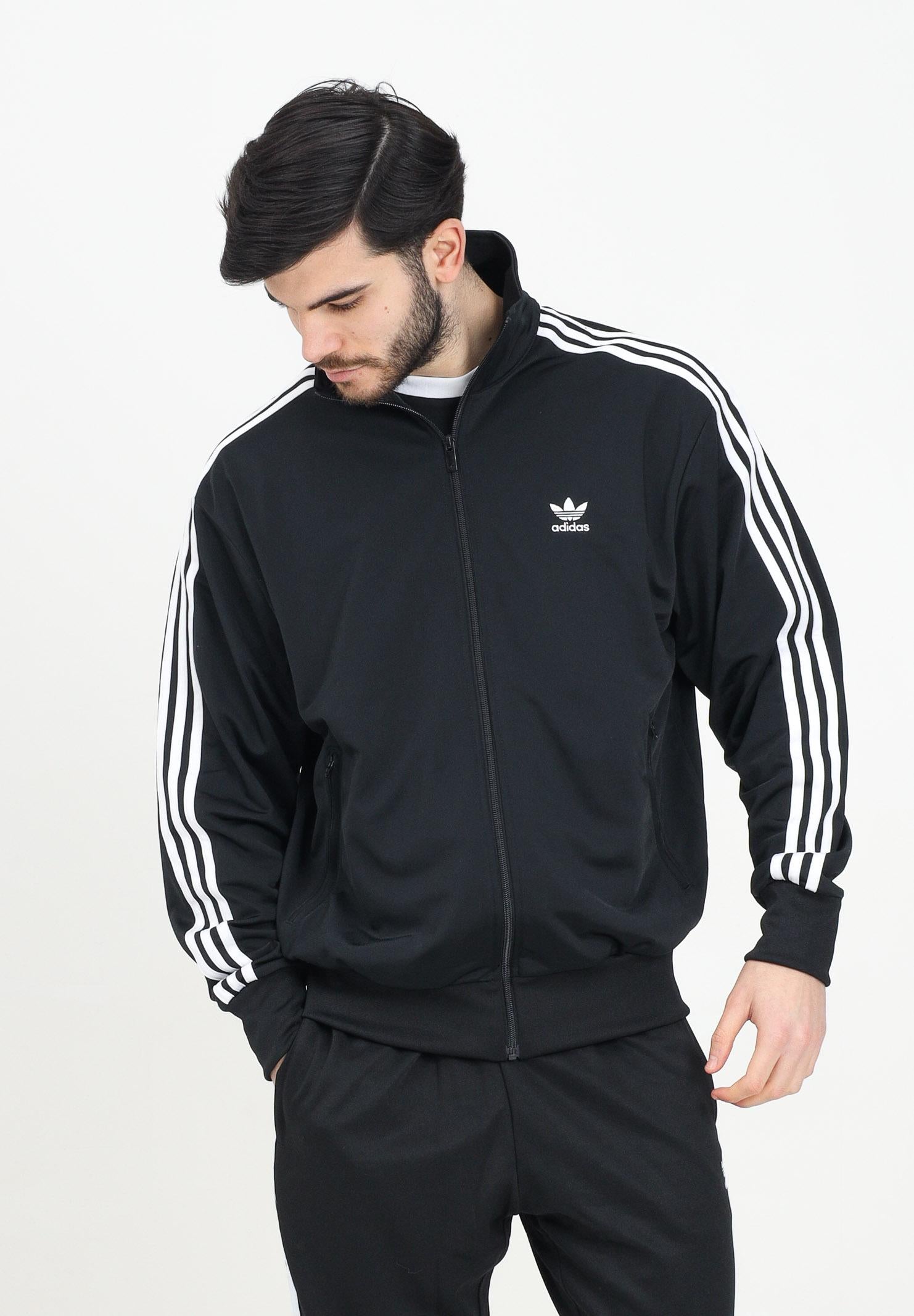 ADIDAS ORIGINALS Felpa con zip adicolor Classics Firebird nera da uomo IJ7058 . ADIDAS ORIGINALS 