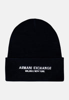 ARMANI EXCHANGE Berretto di lana nero da uomo con ricamo logo XM001637AF16950 UC001 ARMANI EXCHANGE 