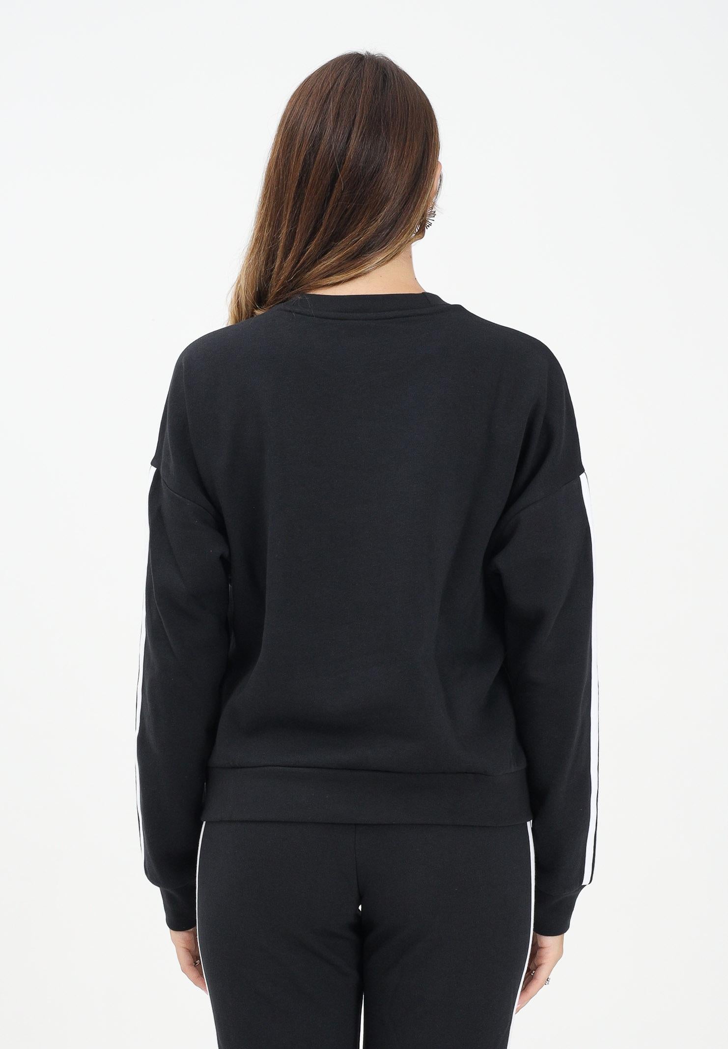 ADIDAS PERFORMANCE Felpa girocollo Essentials 3-Stripes Fleece nera da donna JE1298  ADIDAS PERFORMANCE 