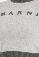 MARNI Maglioncino girocollo grigio per donna e bambina con logo M00993M00ML 0M923 MARNI 