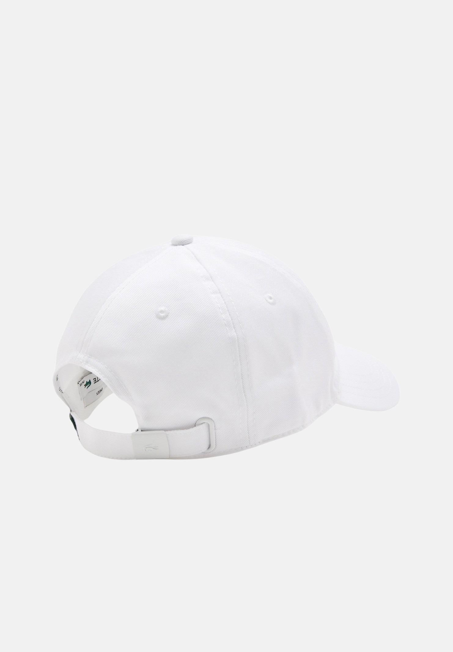 Cappello con visiera bianco per uomo e donna con patch logo coccodrillo RK0491 001 LACOSTE 