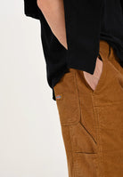DICKIES pantaloni corduroy carpenter marrone in velluto da uomo a coste dalla vestibilità larga e dal taglio a gamba larga. DK0A863V0BD1 . DIckies 