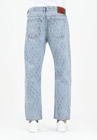 CALVIN KLEIN JEANS Jeans 90's Straight in denim chiaro da uomo con stampa logo LV04RC721GX6J . CALVIN KLEIN JEANS 