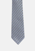 LANVIN Cravatta azzurra da uomo in seta con micro monogramma L 2156/2C . LANVIN 